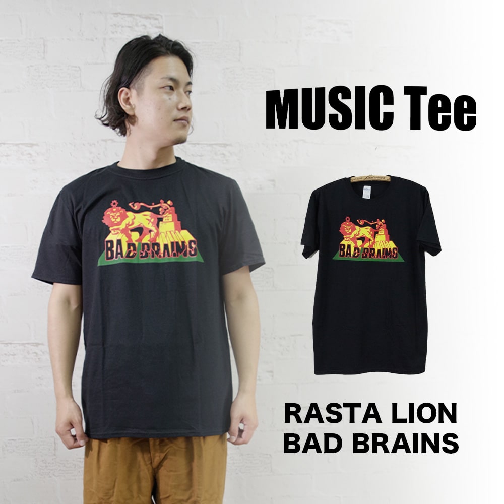 【MUSIC Tee(ミュージックティー)】RASTA LION-BAD BRAINS バッドブレインズ