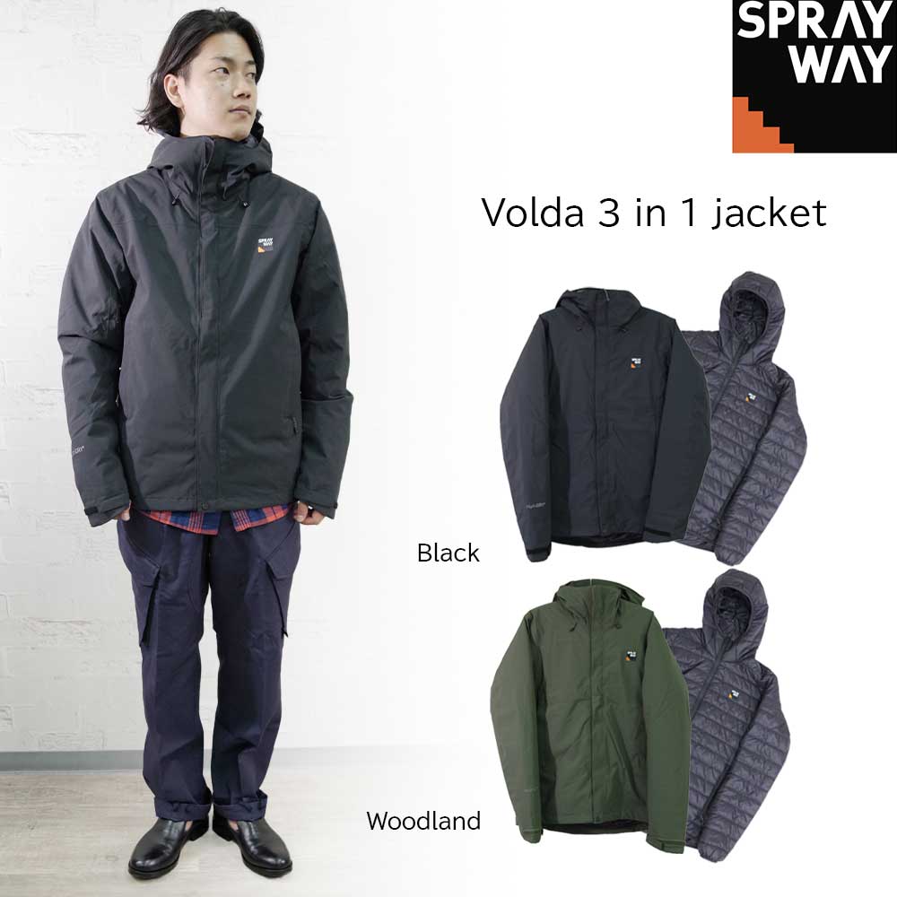 【SPRAYWAY(スプレーウェイ)】 Volda 3 In 1 Jacket ヴォルダ スリーインワンジャケット