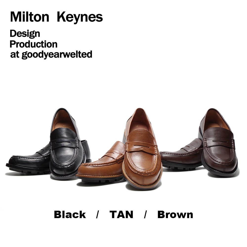 【Milton Keynes(ミルトンキーンズ)】 LEATHER LOAFFER with RIDGEWAY SOLE レザーローファー リッジウェイソール