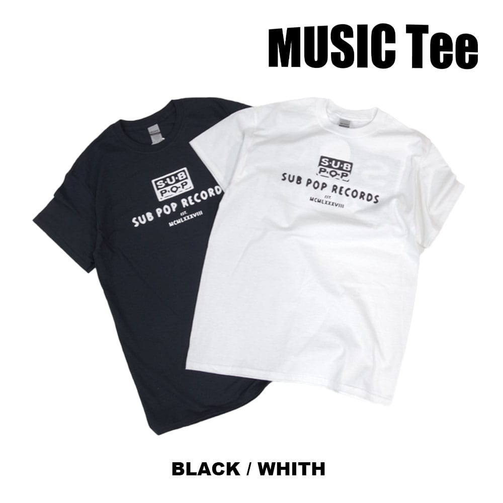 【MUSIC Tee(ミュージックティー)】 S/S PRINT TEE “SUB POP 1988”-SUB POP 半袖Teeシャツ サブポップ1988 サブポップ