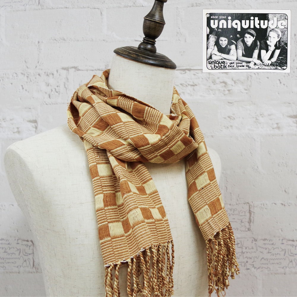 【UNIQUE BATIK(ユニークバティック)】natural dye scarf ナチュラルダイスカーフ