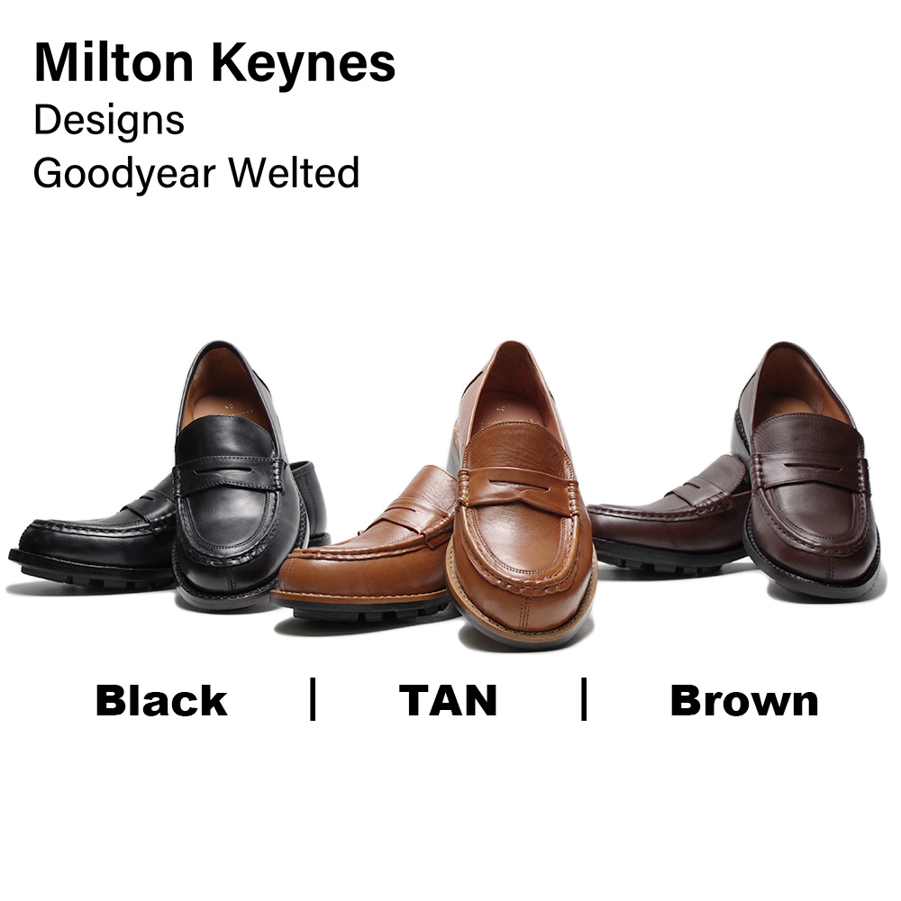 【Milton Keynes(ミルトンキーンズ)】 LEATHER LOAFFER with RIDGEWAY SOLE レザーローファー リッジウェイソール