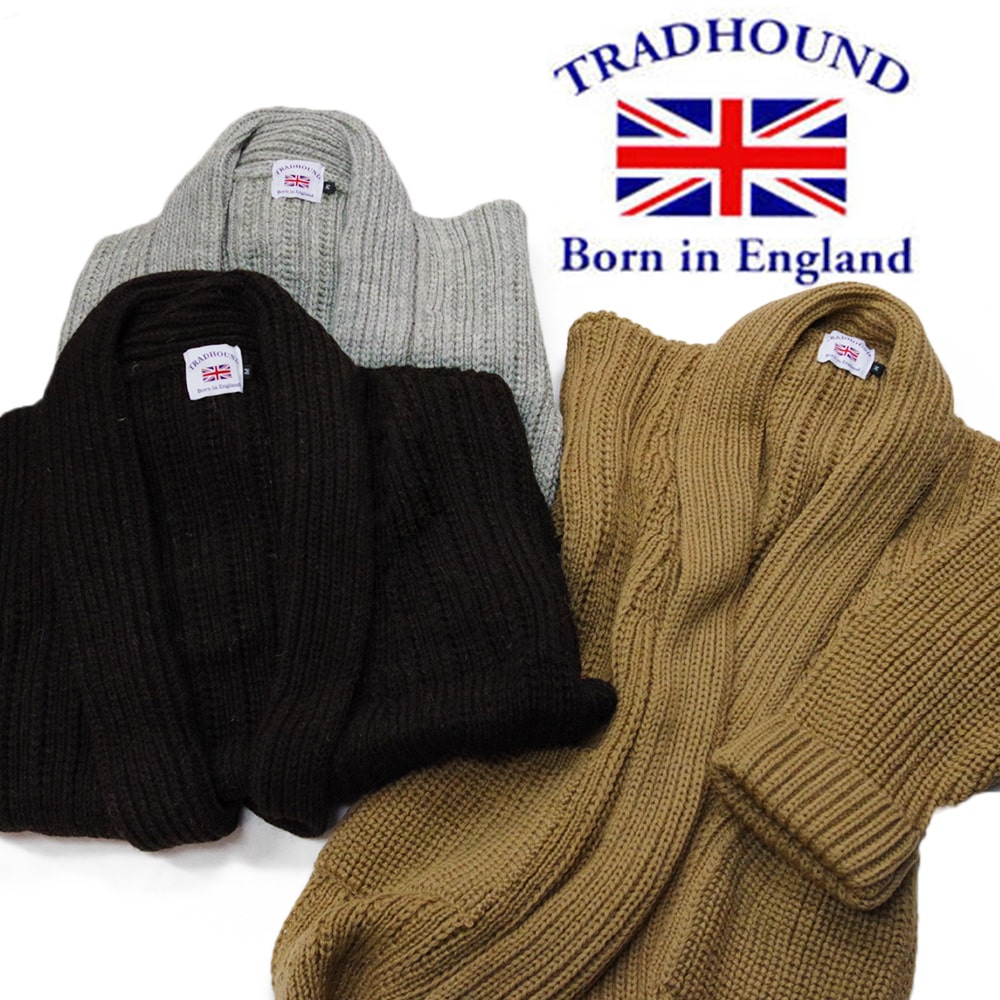 【TRADHOUND(トラッドハウンド)】Wrap Cardigan イギリス製 ラップカーディガン