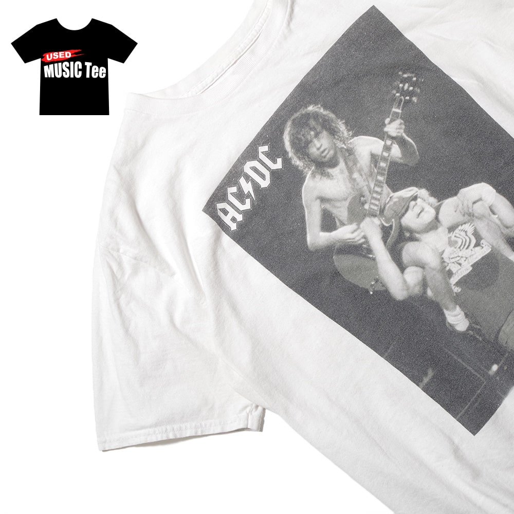 USED MUSIC Tee AC/DC フォトプリント