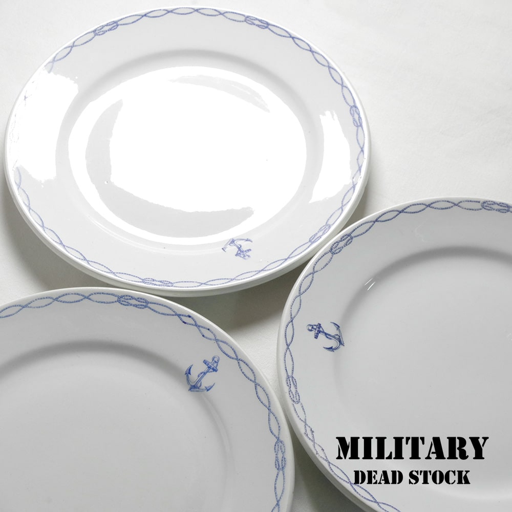 【MILITARY DEADSTOCK(ミリタリーデッドストック)】French Marine 1960’s~ DEADSTOCK PLATE フランス海軍 デッドストック 皿