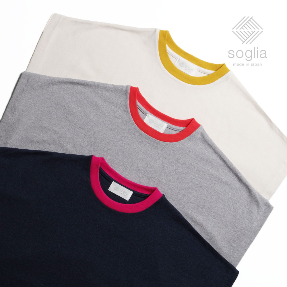 【Soglia(ソリア)】OPEN END French Sleeve T-shirt オープンエンド フレンチスリーブ
