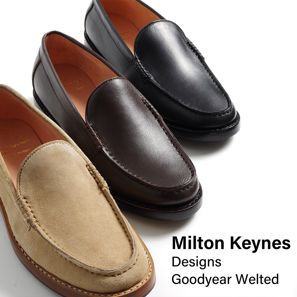 【Milton Keynes(ミルトンキーンズ)】コブラヴァンプ レザースリッポンシューズ rubber sole