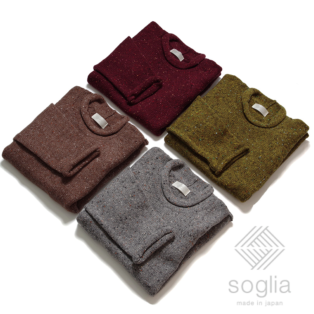 【Soglia(ソリア)】LERWICK Neps Rollneck Sweater ラーウィック ネップ ロールネックセーター