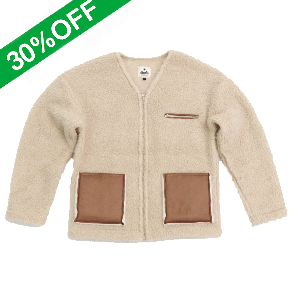 COLD BREAKER コールドブレーカー】ZIP UP BOA WOOL CARDIGAN ジップ 