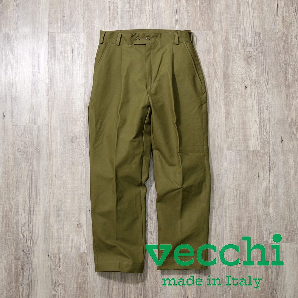 【vecchi(ベッキ)】Made In Italy Work Pants LIMITED FABRIC イタリア製 ワークパンツ 限定生地 ハンガリーミリタリーカラー