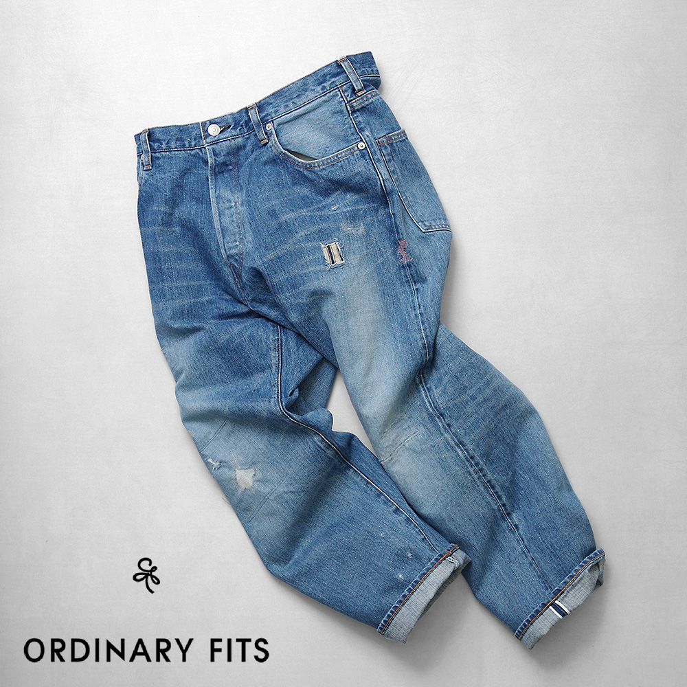 【ORDINARY FITS(オーディナリーフィッツ)】5PKT LOOSE ANKLE DENIM REMAKE 5ポケット ルーズアンクルデニム リメイク