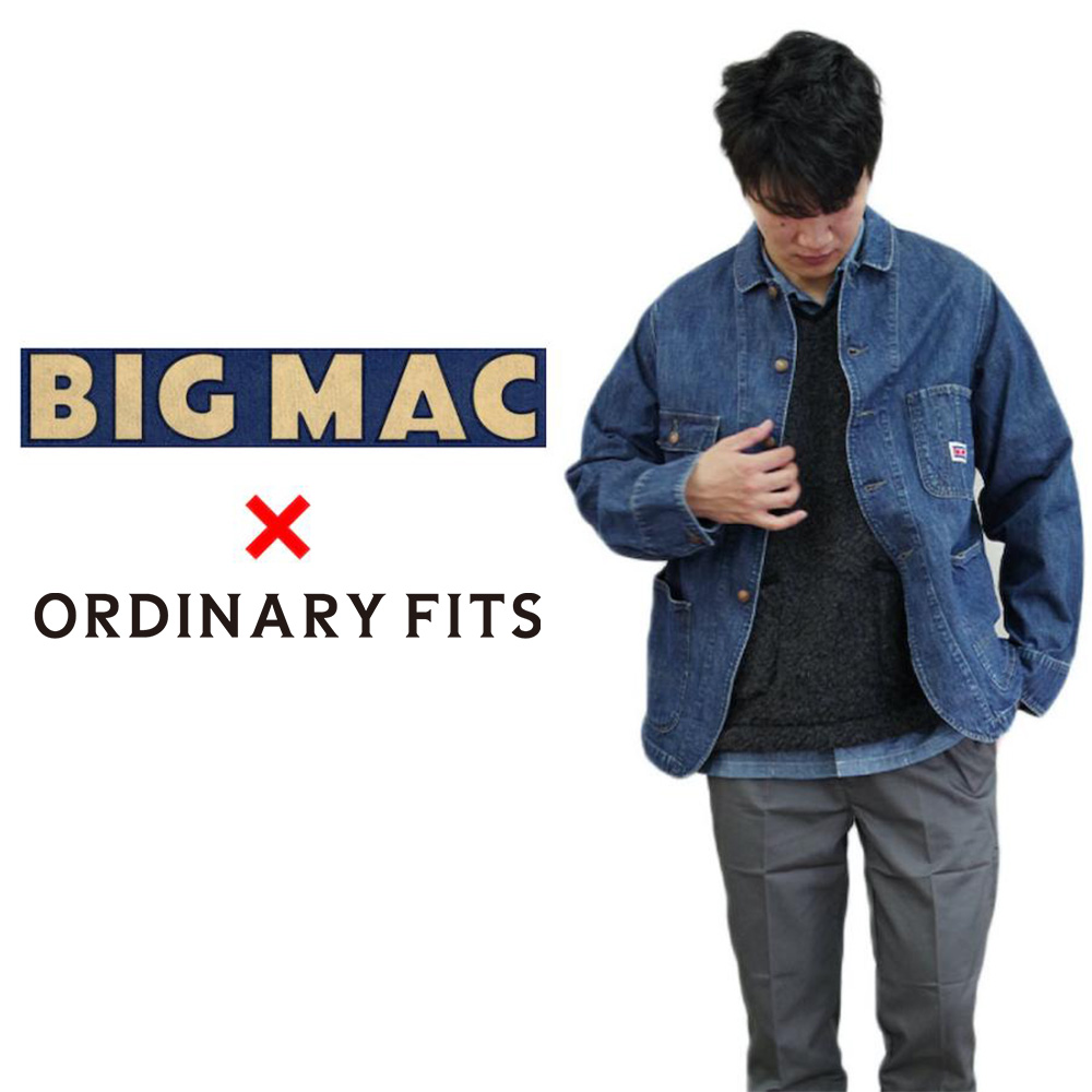 【BIG MAC made by ORDINARY FITS(ビッグマック メイドバイ オーディナリーフィッツ)】30%OFF デニムカバーオール