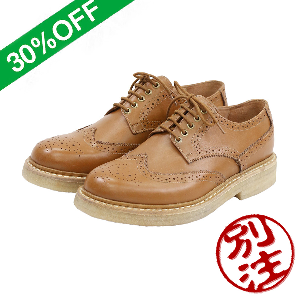 【Milton Keynes ミルトンキーンズ】WING TIP LEATHER SHOES 別注ナチュラルカラーウィングチップ