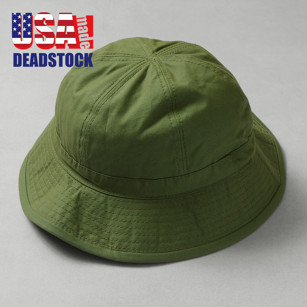 【USA Made DEADSTOCK アメリカ製デッドストック】 USA製 DOME HAT OX OLIVEアメリカ製ドームハット オックスフォード オリーブ