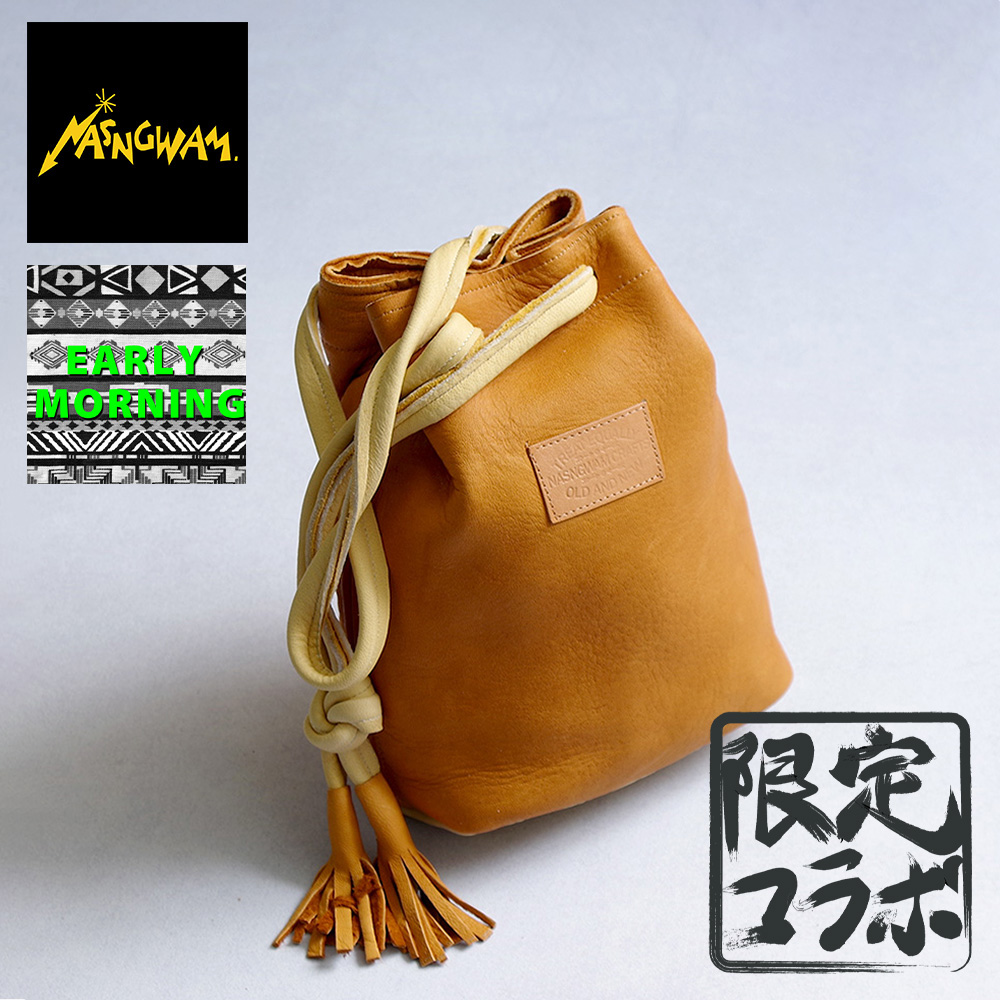 【EARLY MORNING アーリーモーニング】DEERSKIN WHISKY BAG ディアスキン ウィスキーバッグ ナスングワムコラボ