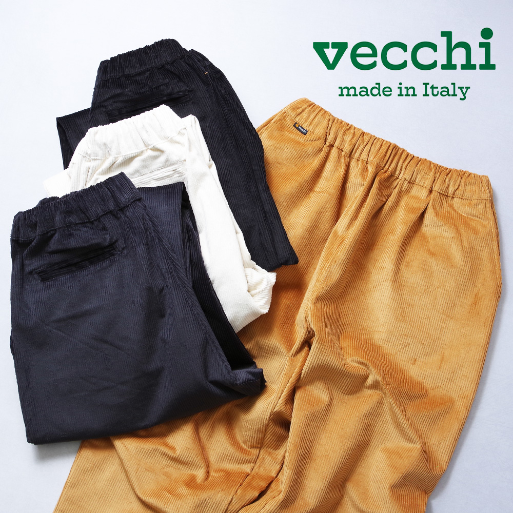 【vecchi ベッキ】Made In Italy Corduroy Easy Work Pants イタリア製 コーデユロイイージーワークパンツ