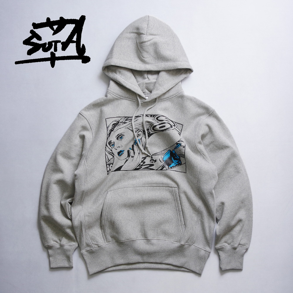 【SOTA-COMICHEAD ソウタコミックヘッド】ART PRINT RW TYPE P/O HOODIE “Love Theme #2” アートプリントスウェットパーカ