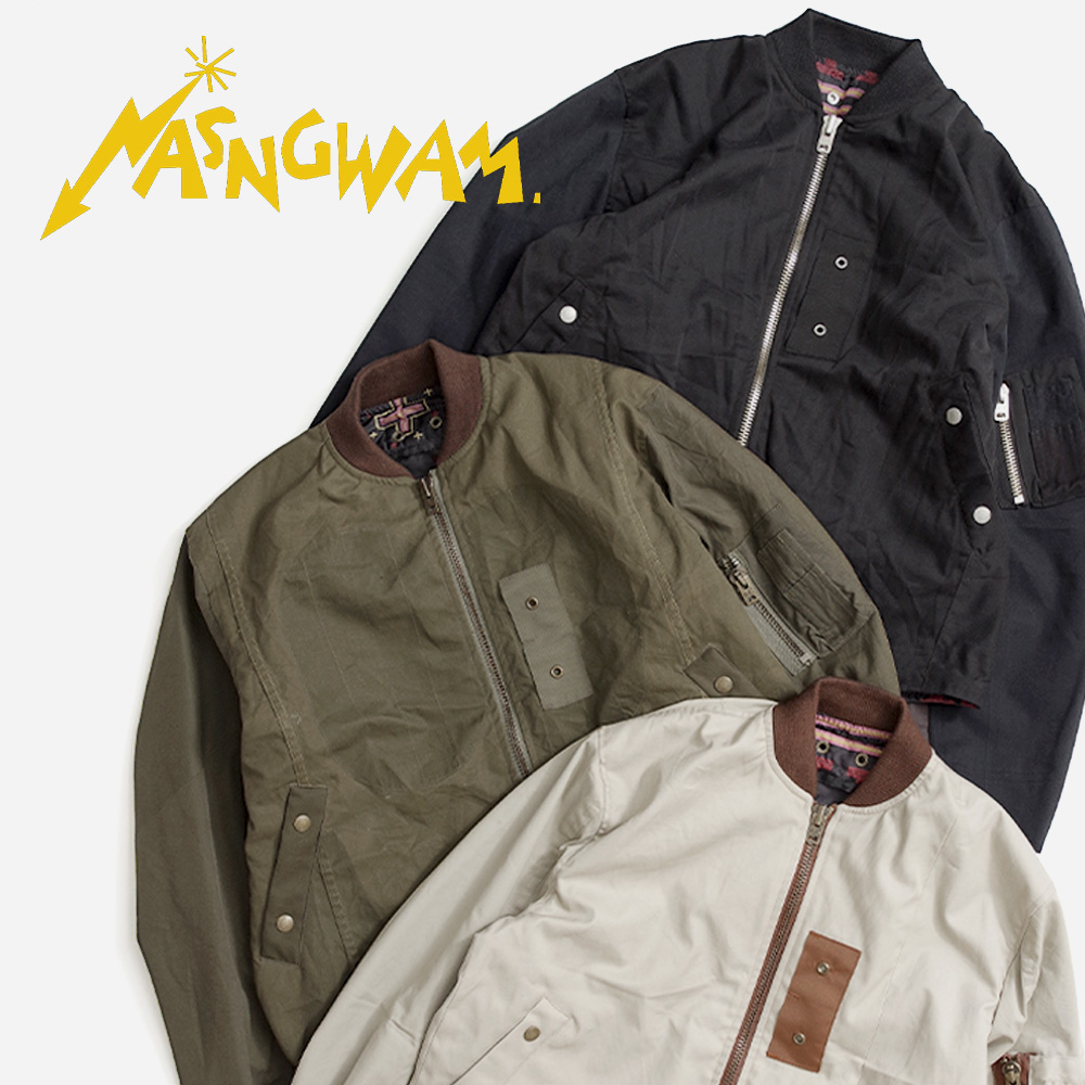 【Nasngwam ナスングワム】BARBARIAN FLIGHT JACKET バーバリアンフライトジャケット