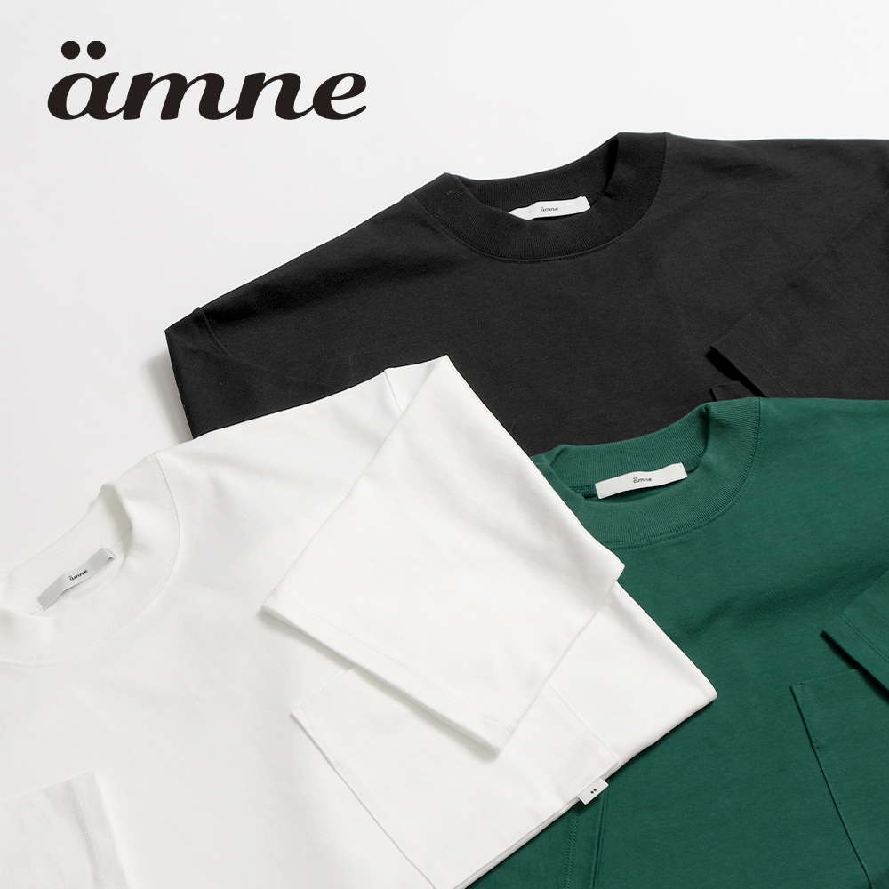 【ämne アンヌ】HEAVY PLATING pocket tee ヘヴィープレーティング ポケットティー