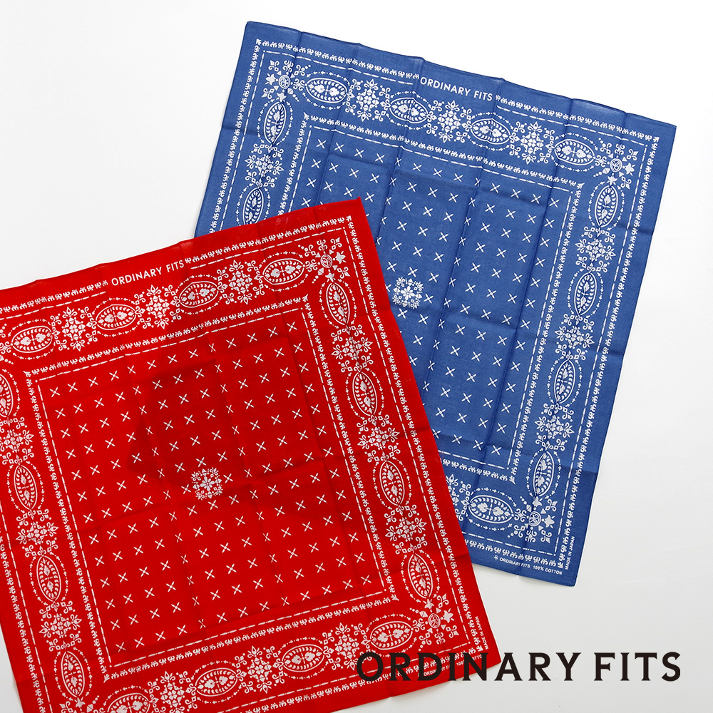 【ORDINARY FITS オーディナリーフィッツ】ORIGINAL BANDANA COTTON100% オリジナルバンダナ コットン100%