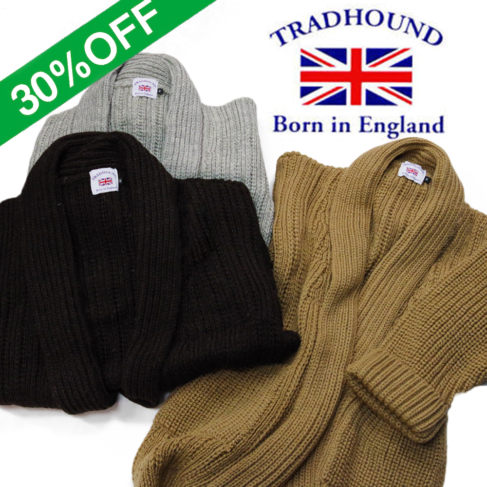 【TRADHOUND(トラッドハウンド)】Wrap Cardigan イギリス製 ラップカーディガン