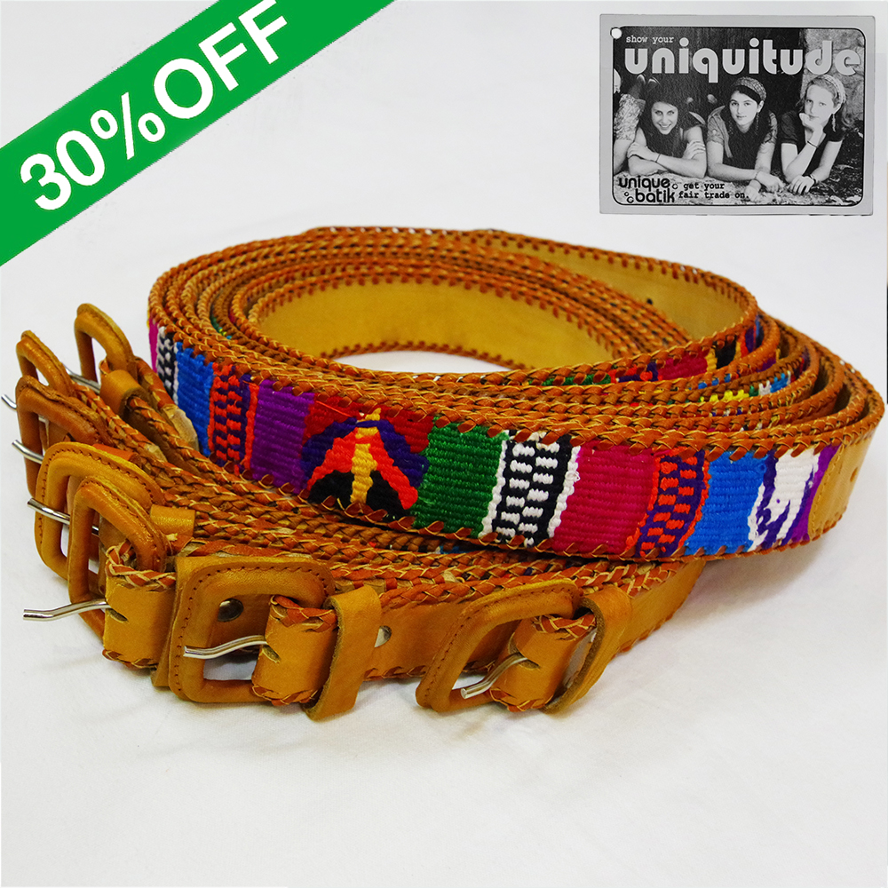 【UNIQUE BATIK(ユニークバティック)】MULTI COLOR BELT マルチカラーベルト
