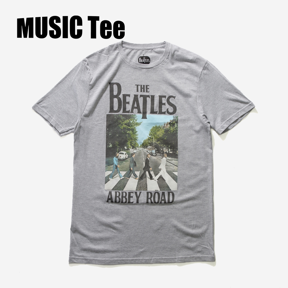 【MUSIC Tee ミュージックティー】CLOSE OUT BEATLES S/S Tee ABBEY ROAD Grey Body 廃番品 ビートルズ 半袖Teeシャツ アビーロード グレーボディ