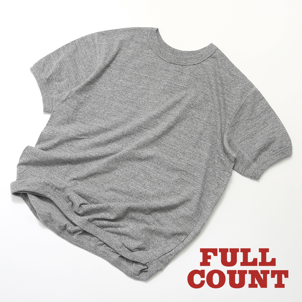 【FULLCOUNT フルカウント】5222-HG Flat Seam Heavyweight Raffy Tee 杢グレー フラットシーム ヘヴィーウェイト ラフィーTeeシャツ