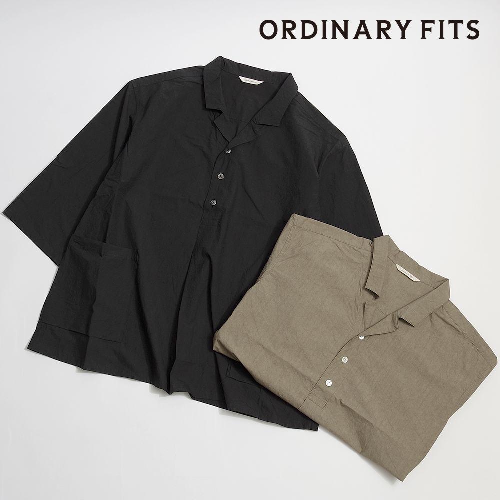 【ORDINARY FITS(オーディナリーフィッツ)】OPEN COLLAR SHIRTS オープンカラーシャツ