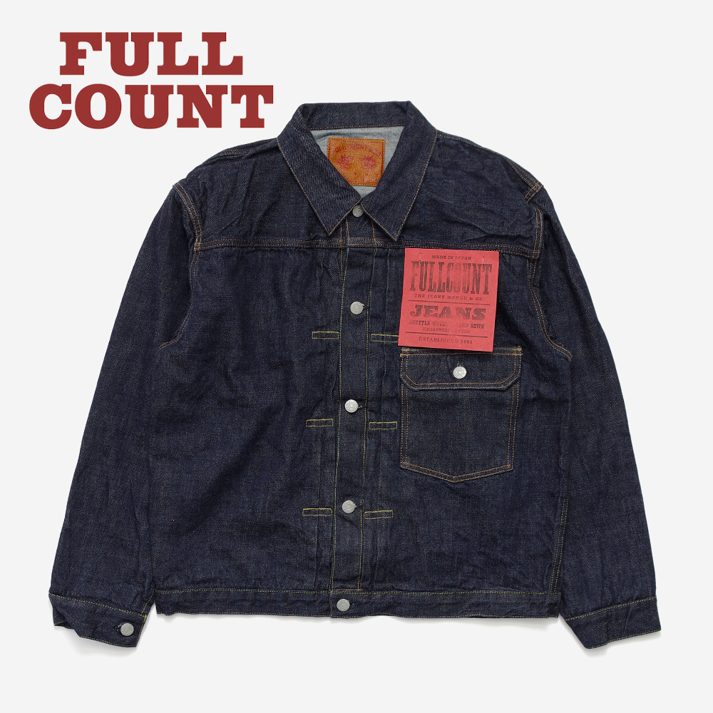 【FULLCOUNT フルカウント】2107W Type1 Denim Jacket 13.7oz One Wash デニムジャケット ファースト ジージャン ワンウォッシュ