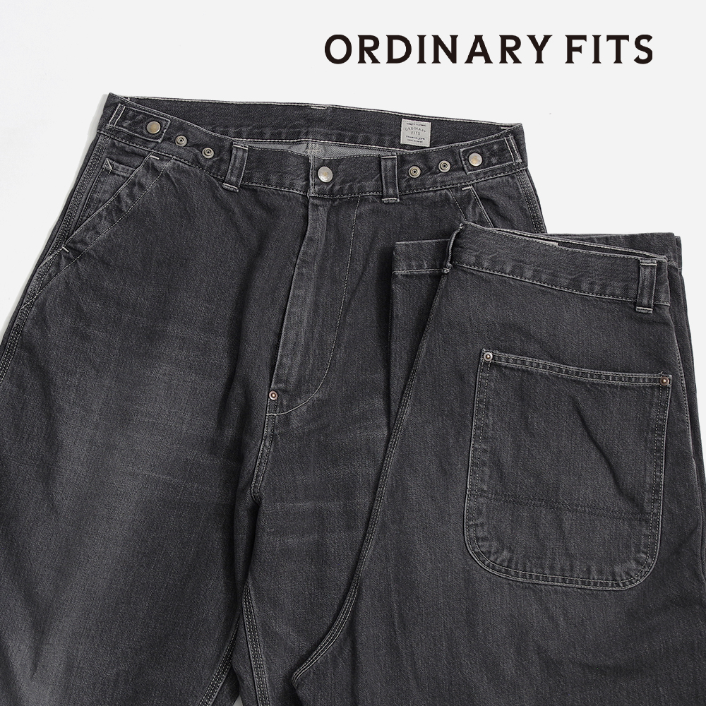 【ORDINARY FITS オーディナリーフィッツ】LIMITED MODEL BELL PANTS BLACKJEANS USED 限定モデル ベルパンツ ブラックジーンズ