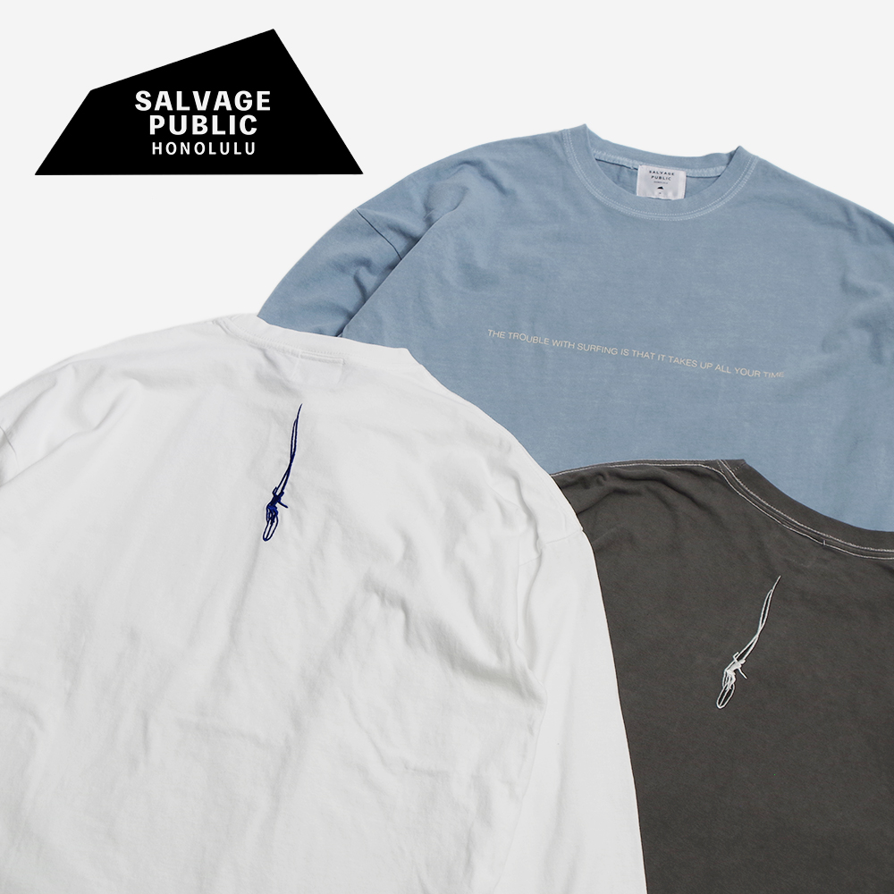 【SALVAGE PUBLIC サルヴェージ・パブリック】Pigment L/S Tee(Surfing) ピグメントロンTee サーフィン
