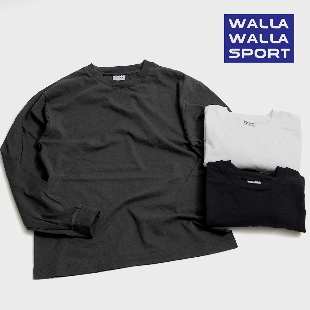 【WALLA WALLA SPORT ワラワラスポーツ】L/S Tee Solid ロングスリーブTeeシャツ ソリッド
