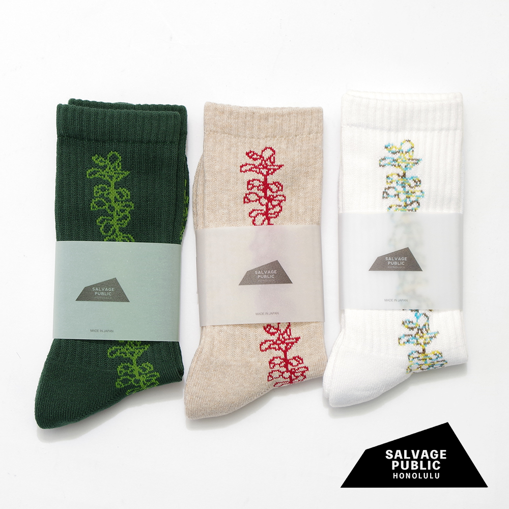 【SALVAGE PUBLIC サルヴェージ・パブリック】Made In Japan Socks Lei 日本製ソックス レイ