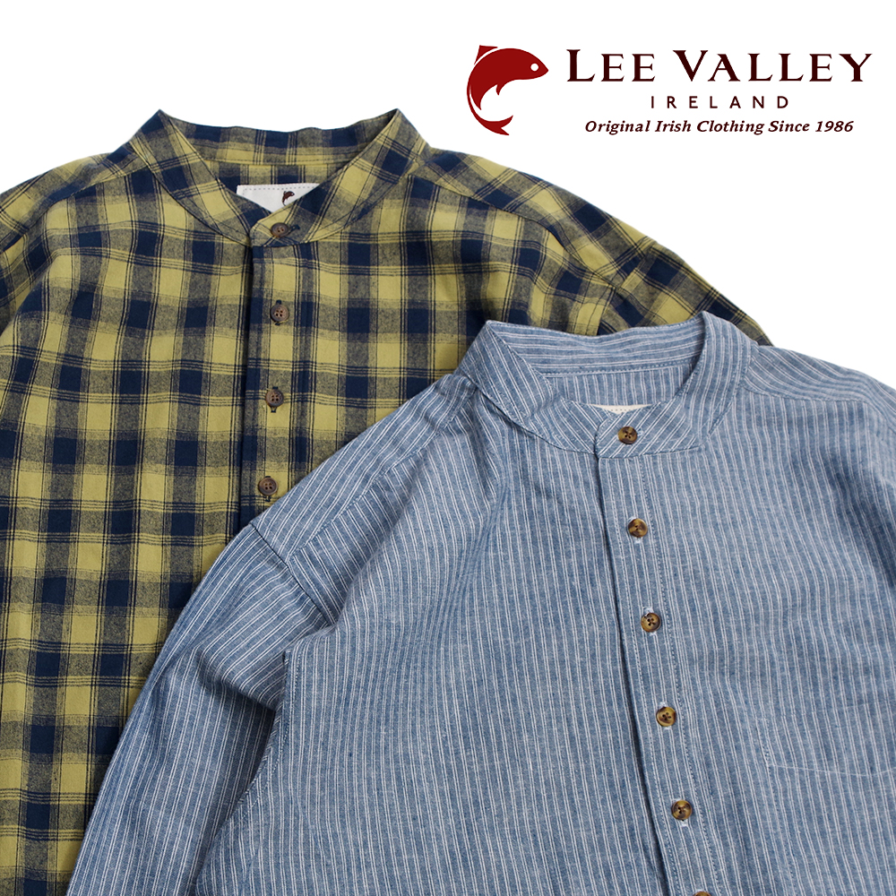 【Lee Valley リー・バレー】Vintage Cotton Grandfather Shirt ヴィンテージコットン グランドファーザーシャツ