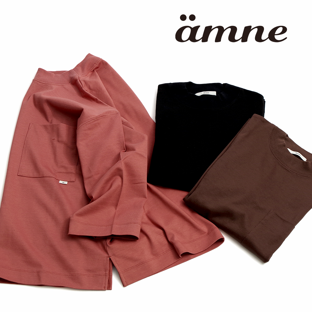 【ämne アンヌ】HEAVY PLATING 3/4 tee ヘヴィープレーティング 七分袖ティー