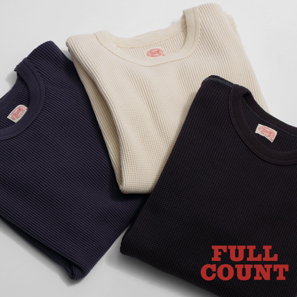 【FULLCOUNT フルカウント】5964 Heavyweight Waffle L/S ヘヴィーウェイト ワッフルロングスリーブ