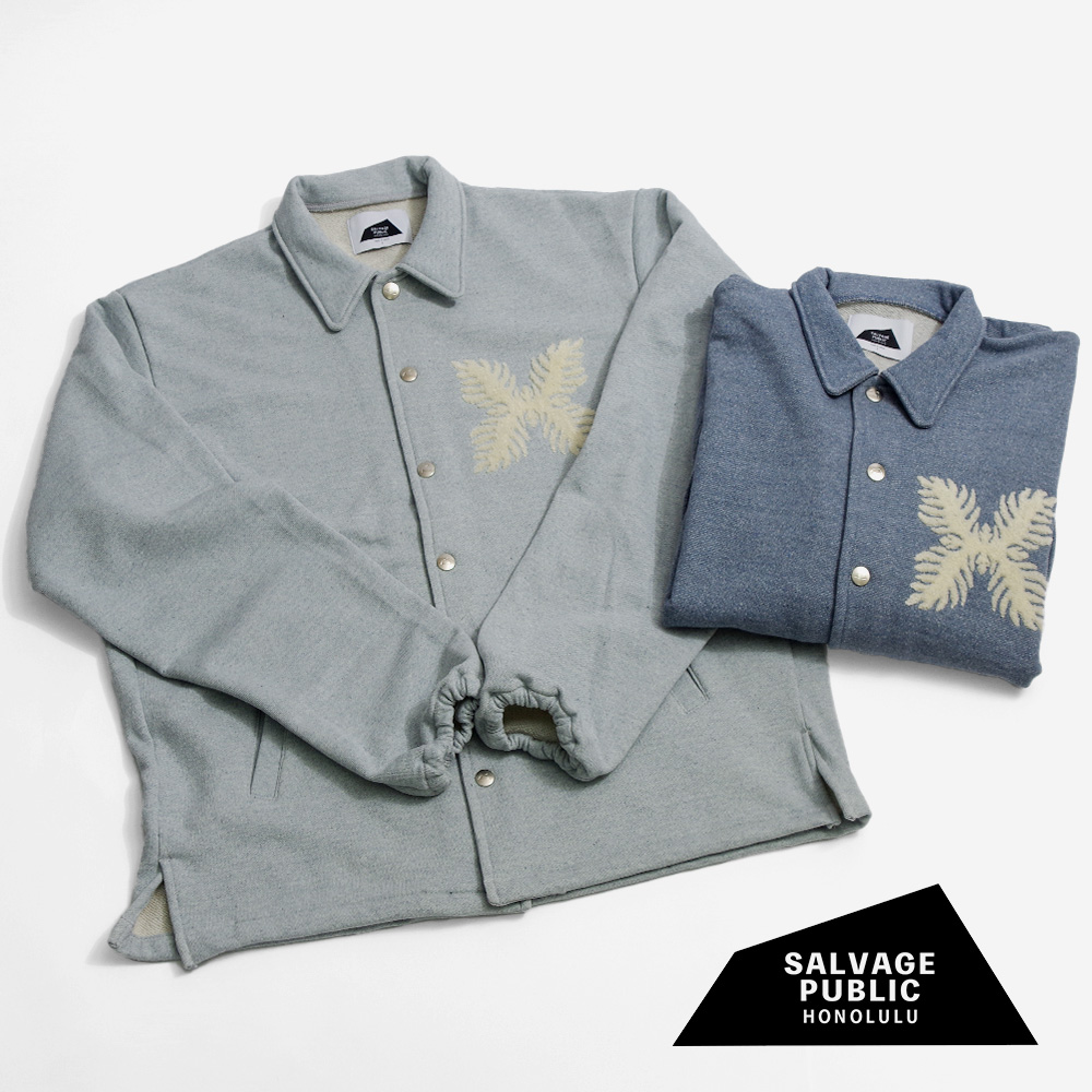 【SALVAGE PUBLIC サルヴェージ・パブリック】E Denim French Terry Coach Jacket イーデニム フレンチテリー コーチジャケット