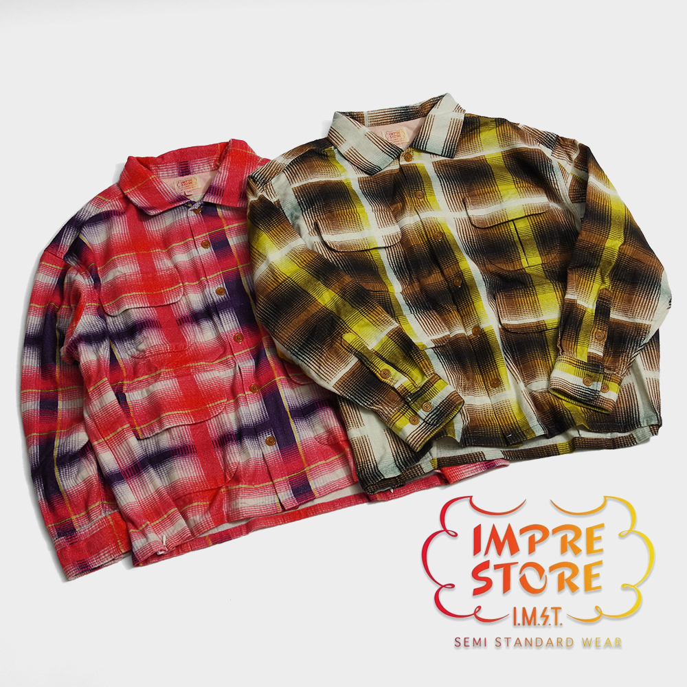 【IMPRESTORE インプレストア】J.FOX Printed flannel shirt ジェイフォックス プリントネルシャツ