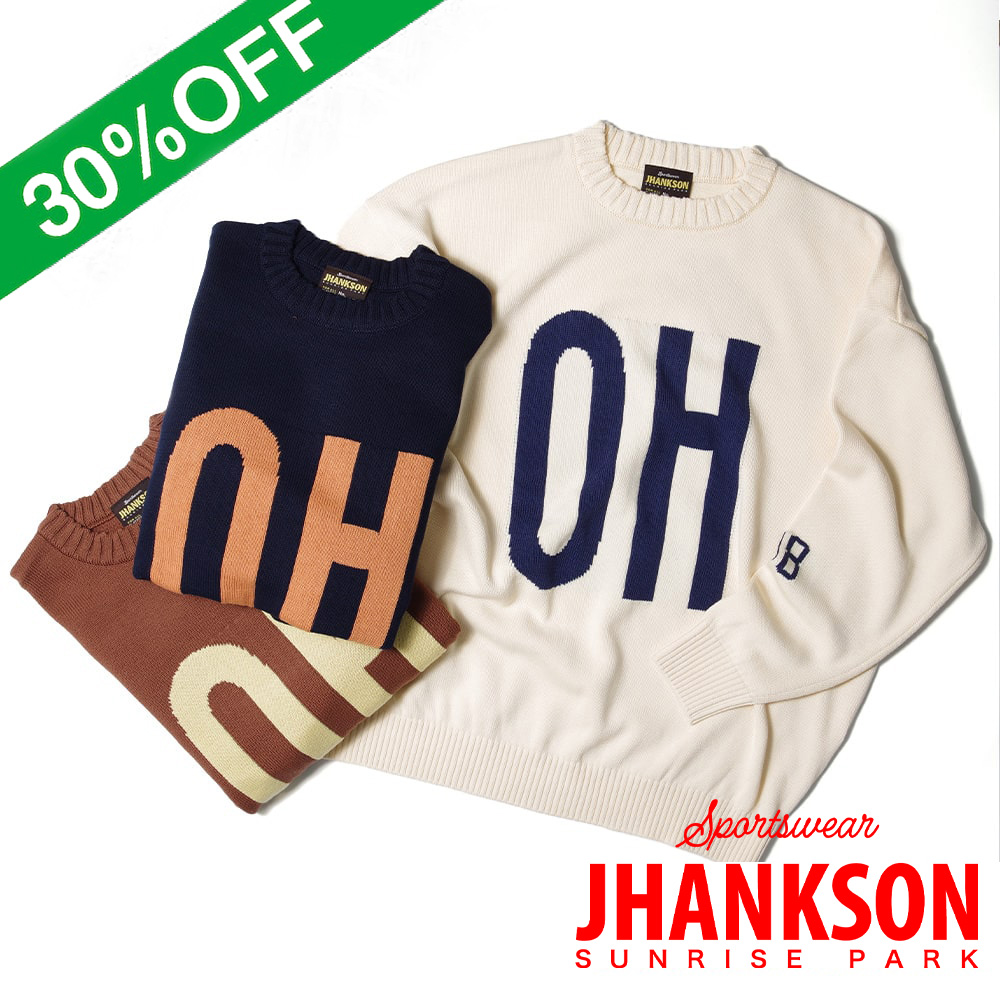 【JHANKSON ジャンクソン】OH COTTON100% KNIT オー 王 コットン100%ニット