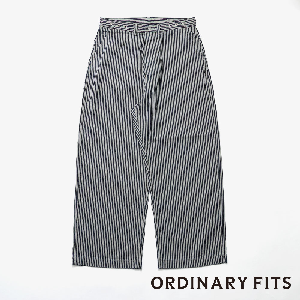 【ORDINARY FITS オーディナリーフィッツ】BELL PANTS HICKORY STRIPE ヒッコリーストライプ