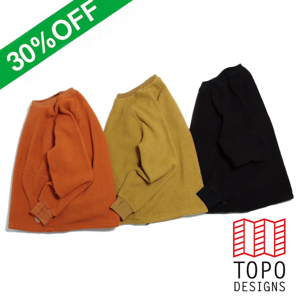 【TOPO DESIGNS トポデザイン】MOUNTAIN FLEECE CREWNECK マウンテンフリース クルーネック