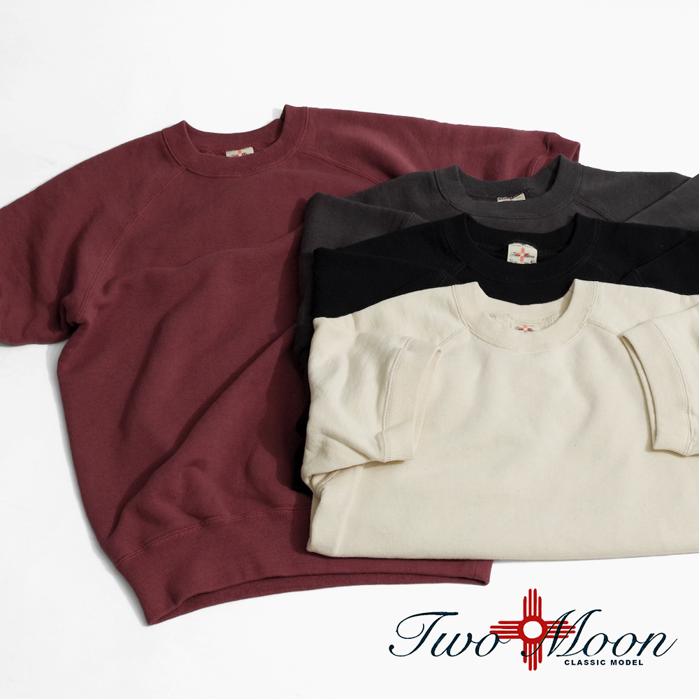 【TWO MOON トゥームーン】10248-26 SEASON COLOR LOOPWHEEL RAGLAN S/S SWEATSHIRT 26シーズンカラー 吊り編み ラグランスリーブ 半袖スウェット