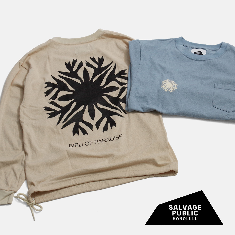 【SALVAGE PUBLIC サルヴェージ・パブリック】Boucle L/S Bird Of Paradice ブークレ ロングスリーブ 長袖 バードオブパラダイス