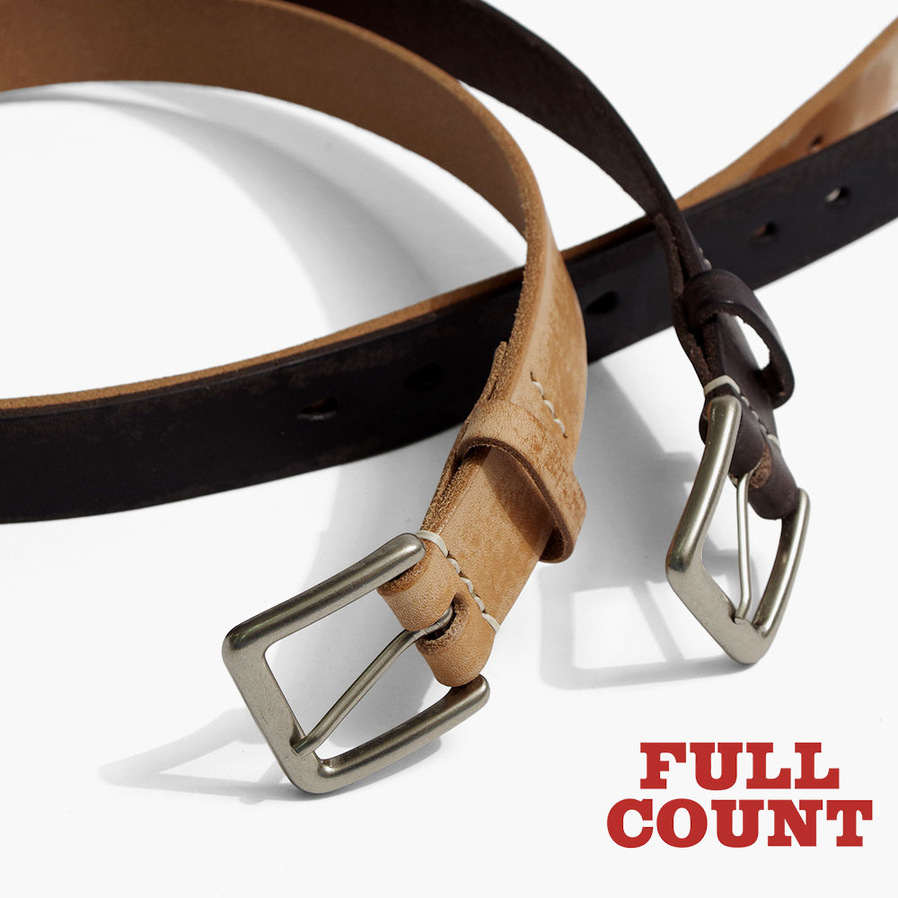 【FULLCOUNT フルカウント】6218 Wild Leather Narrow Belt ワイルドレザー ナローベルト