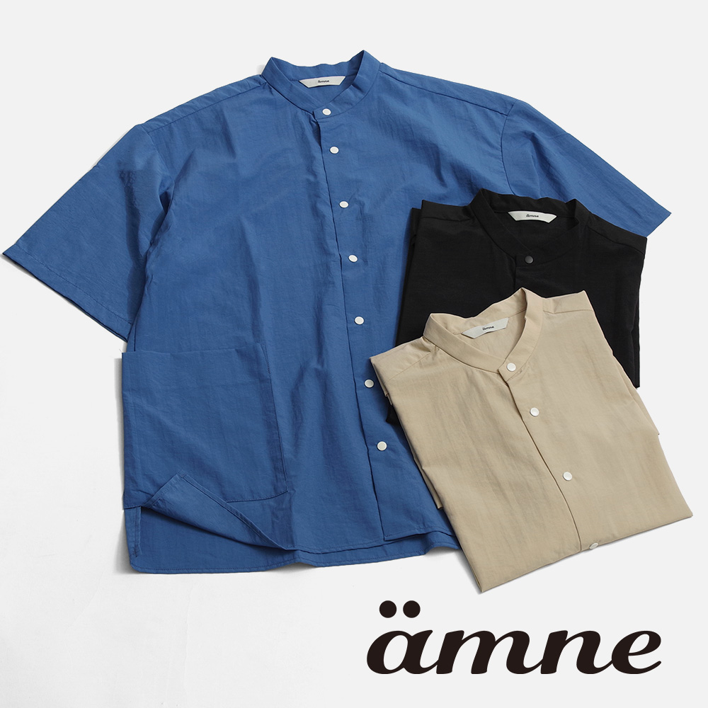 【ämne アンヌ】NYLON park shirts ナイロン パークシャツ