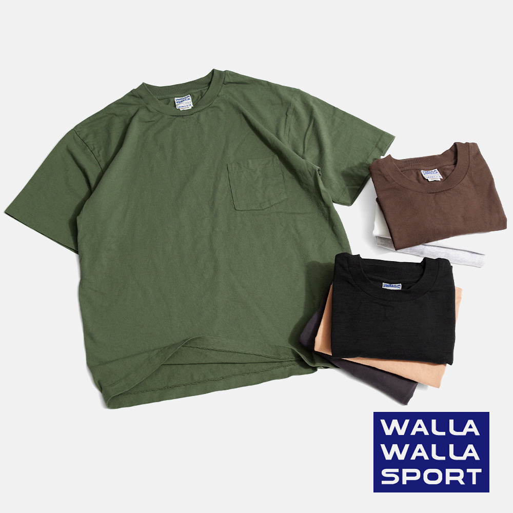 【WALLA WALLA SPORT ワラワラスポーツ】6oz TUBE POCKET S/S Tee 6オンス チューブボディ ポケットTee
