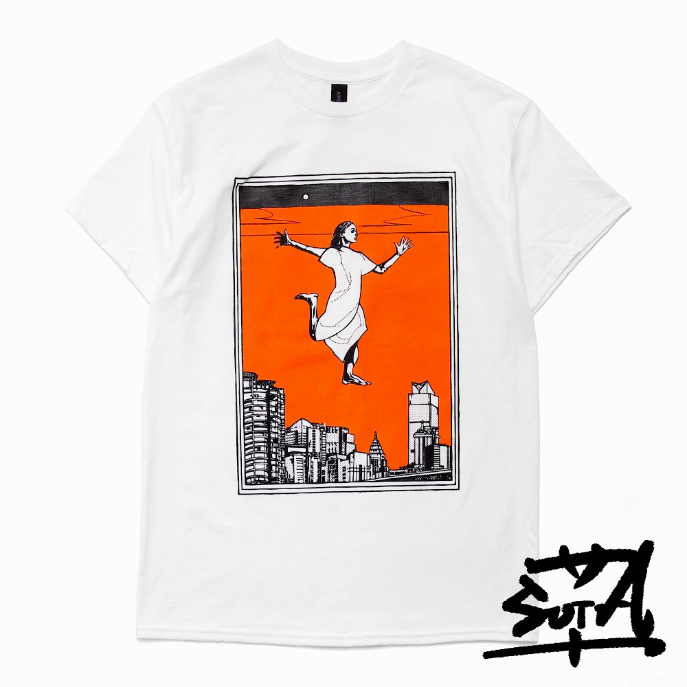 【SOTA-COMICHEAD ソウタコミックヘッド】ART PRINT S/S Tee “STEP TO THE SKY/city” アートプリント半袖Teeシャツ ステップトゥザスカイ シティ
