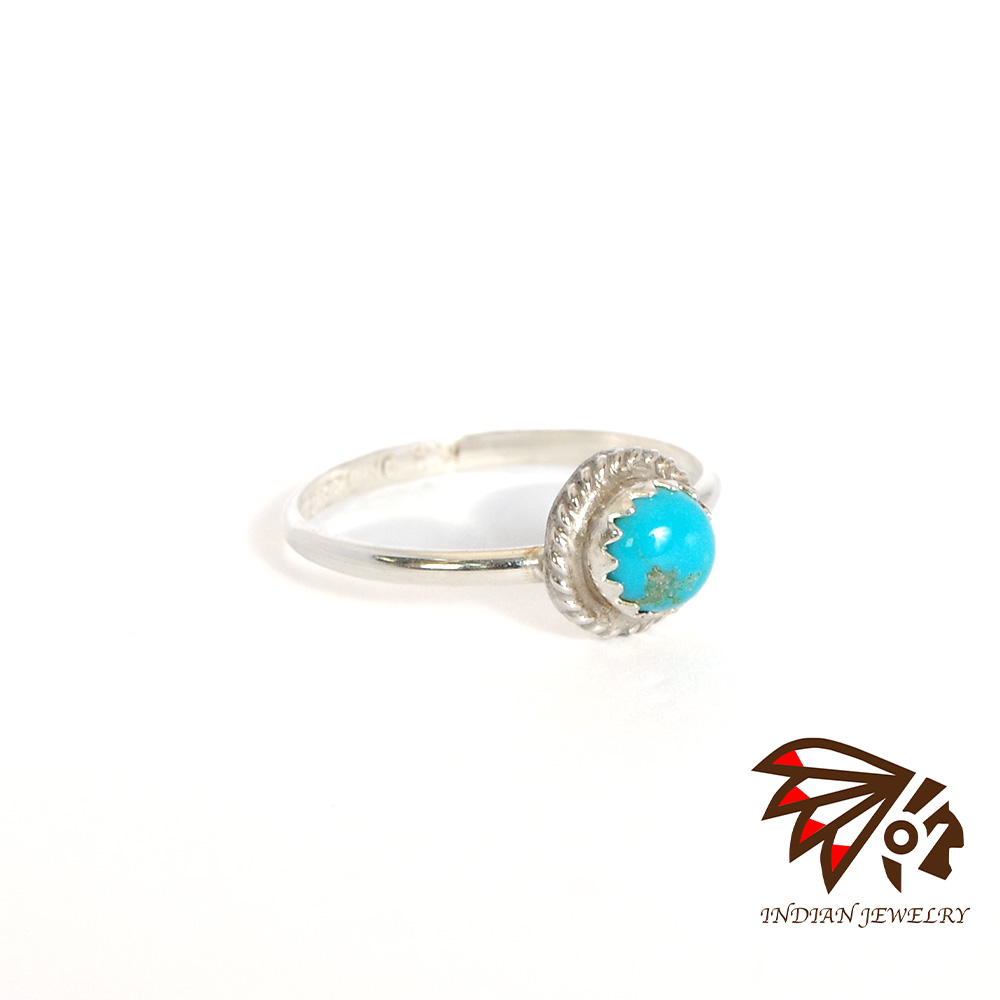 【INDIAN JEWELRY インディアンジュエリー】Navajo kingman turquoise ring Esther White ナバホ キングマンターコイズリング エスター・ホワイト作