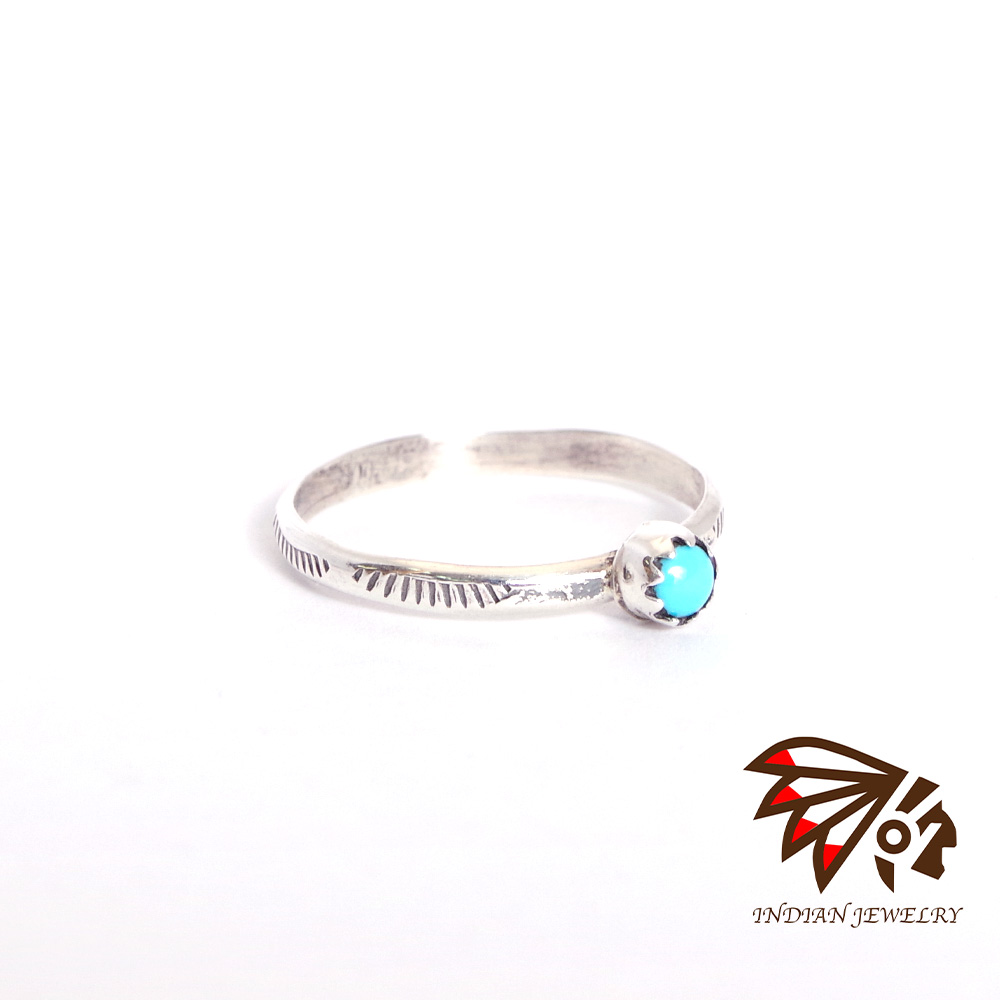 【INDIAN JEWELRY インディアンジュエリー】Navajo stamped wire ring Ida McCrae ナバホ スタンプワイヤーリング イダ・マックレイ作